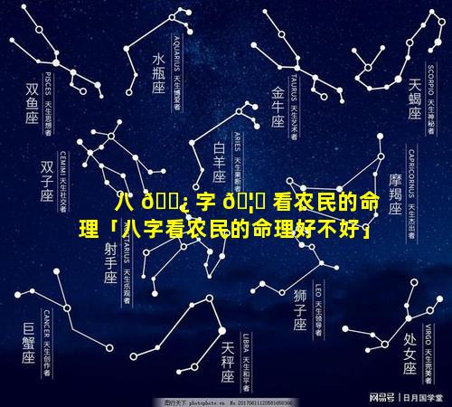八 🌿 字 🦊 看农民的命理「八字看农民的命理好不好」